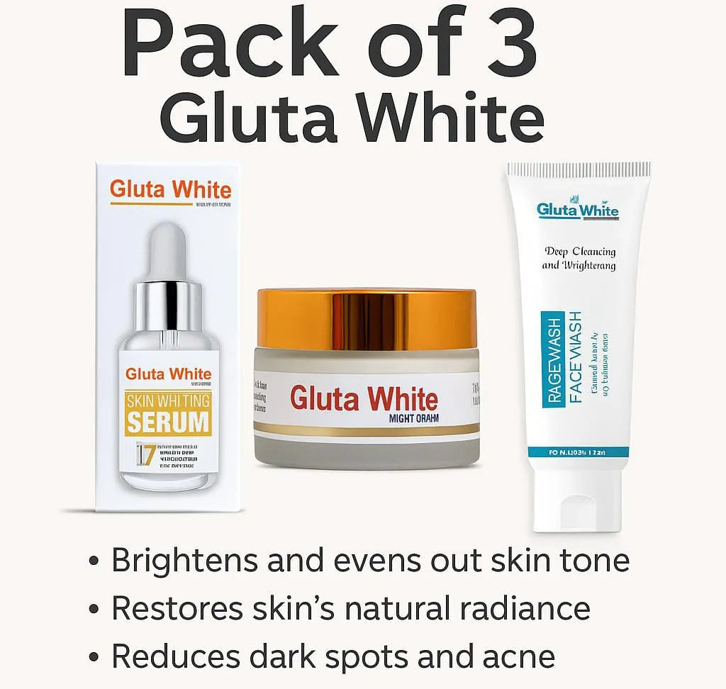 Gluta White Skin Care Bundle – Pack of 3 - Buy Online in Pakistan at Cosmia.pk