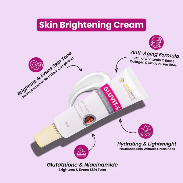 Asra derm Gluvit-s Skin Brightening Cream - 30g - Buy Online in Pakistan at Cosmia.pk