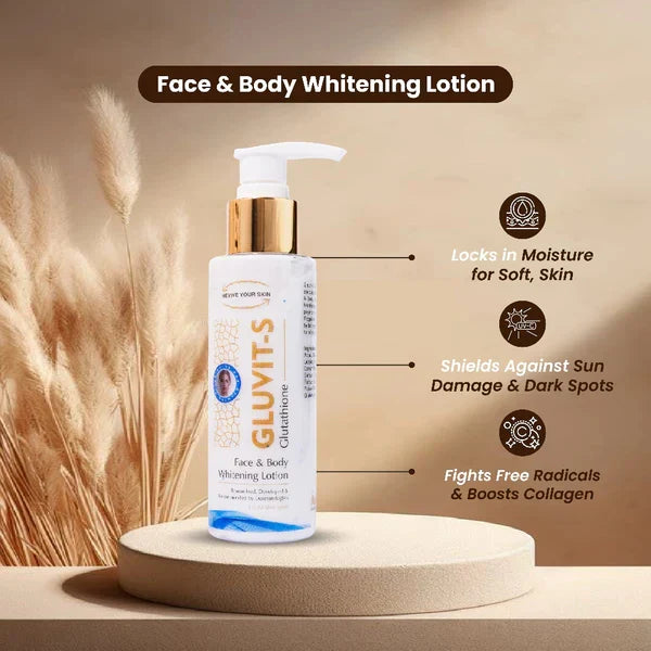 Asra derm Gluvit-s Face & Body Whitening Lotion 100ml - Buy Online in Pakistan at Cosmia.pk