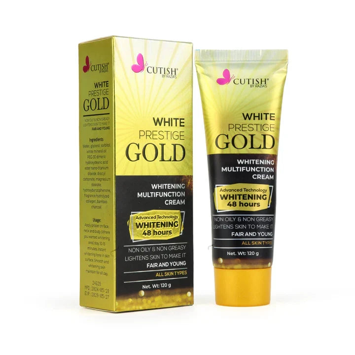 Cutish Gold Instant Whitening Cream 120g - Buy Online in Pakistan at Cosmia.pk