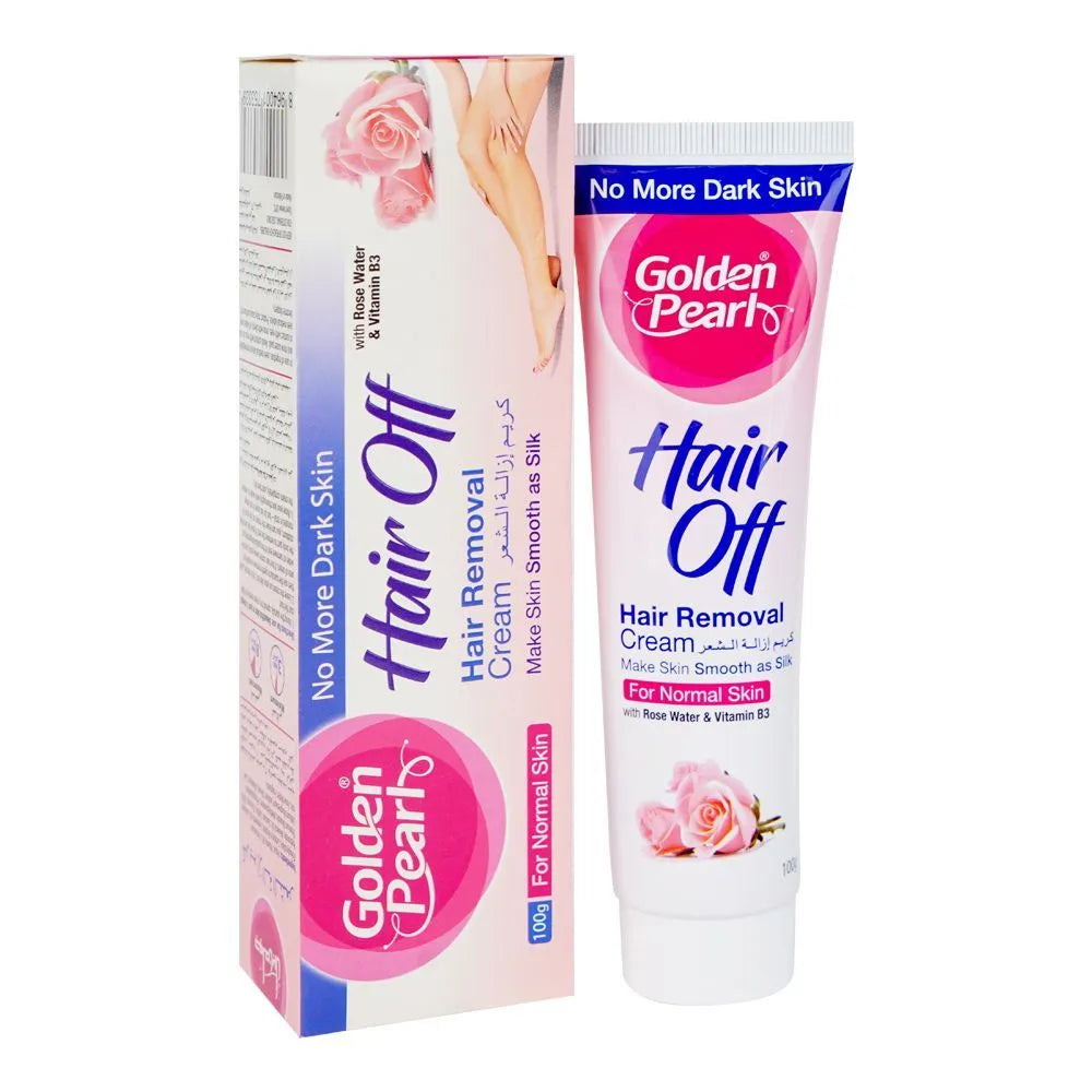 Golden Pearl Hair Off Hair Removal Cream With Rose Water & Vitamin B3, For Normal Skin - 100g - Buy Online in Pakistan at Cosmia.pk
