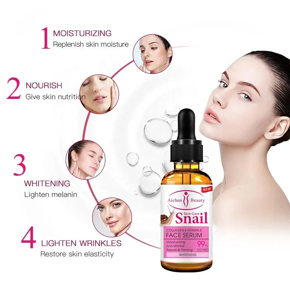 Aichun Beauty Snail Anti Aging Anti Wrinkle Collagen Whitening Facial - Buy Online in Pakistan at Cosmia.pk