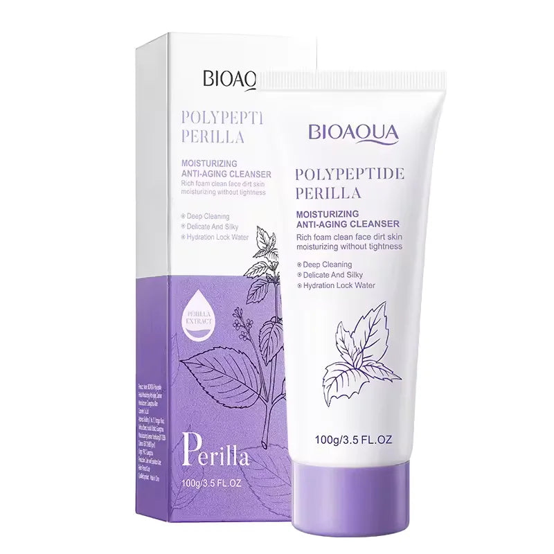 BIOAQUA Polypeptide Perilla Anti-Aging Facial Cleanser - 100g - Buy Online in Pakistan at Cosmia.pk