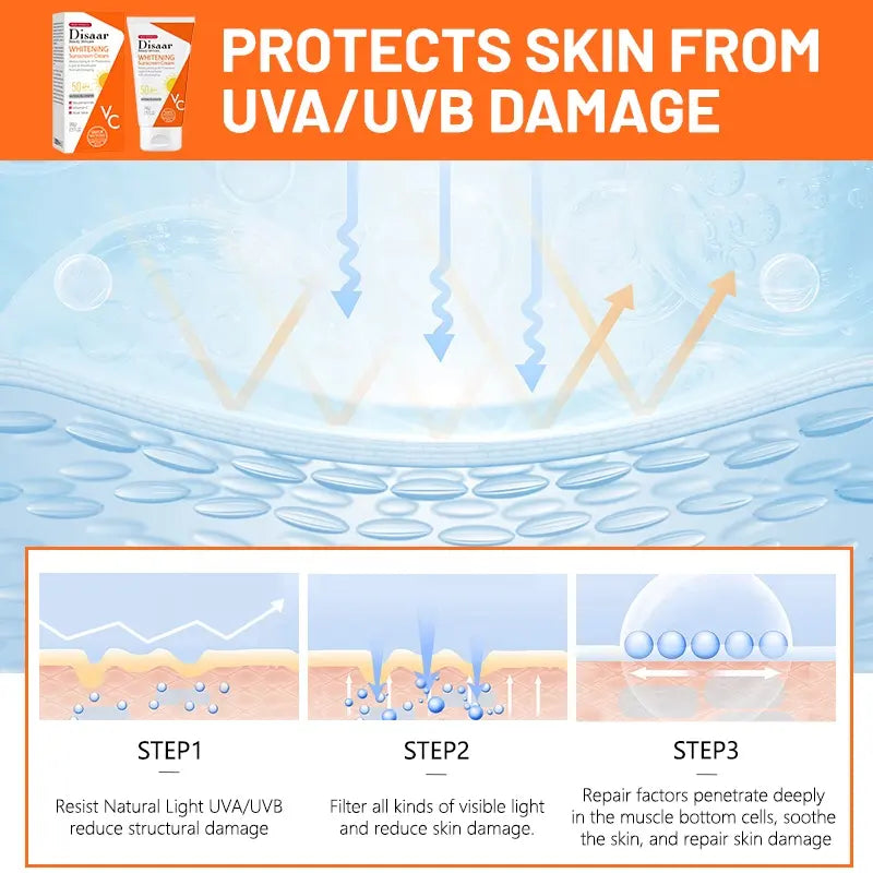 Disaar Whitening Sunscreen Cream SPF 60 – Brightening & Protective - Buy Online in Pakistan at Cosmia.pk