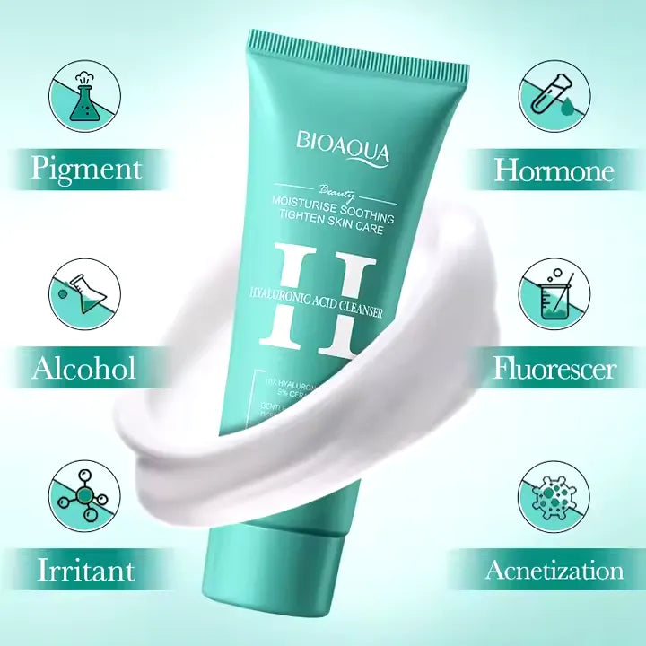 BIOAQUA Hyaluronic Acid Deep Cleaning Acne Oil Control Facial Cleanser - 100g - Buy Online in Pakistan at Cosmia.pk