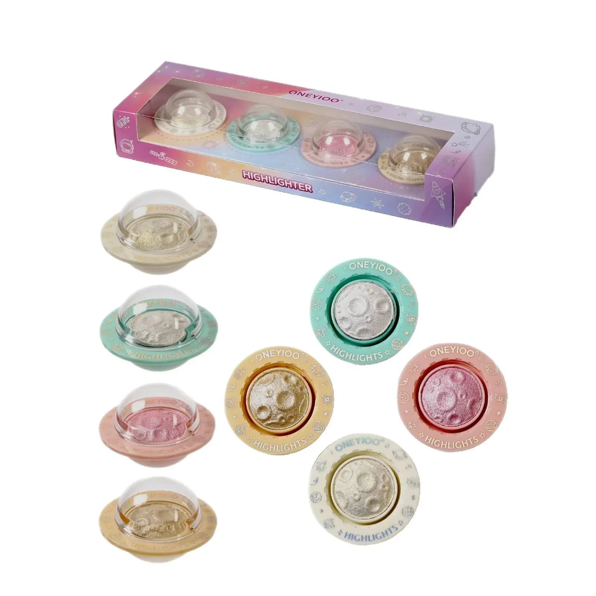 Oneyioo 4 color highlighter set - Buy Online in Pakistan at Cosmia.pk