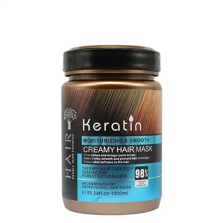 Keratin Moisturizing & Smooth Creamy Hair Mask 1000ml - Buy Online in Pakistan at Cosmia.pk