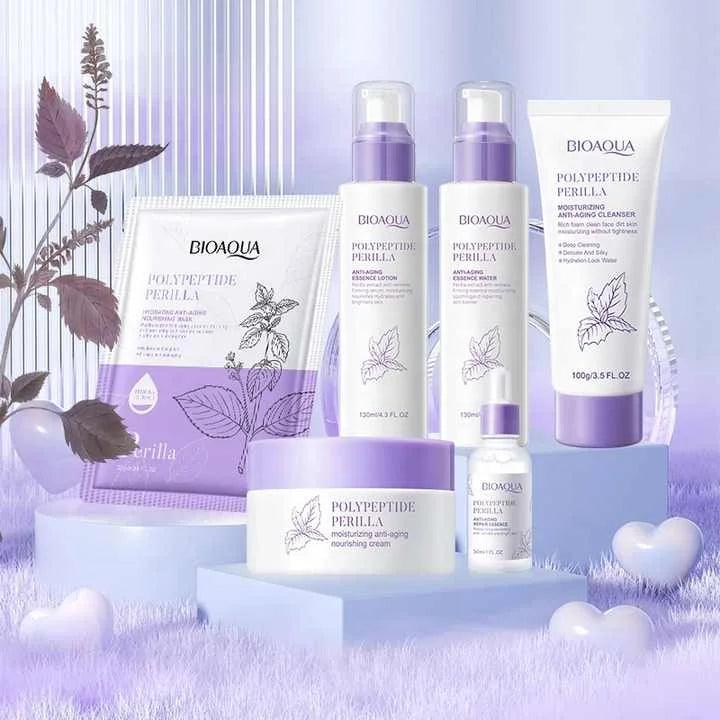 Bioaqua 6 in 1 Polypeptide Perilla Anti Aging Skin Care Set - Buy Online in Pakistan at Cosmia.pk