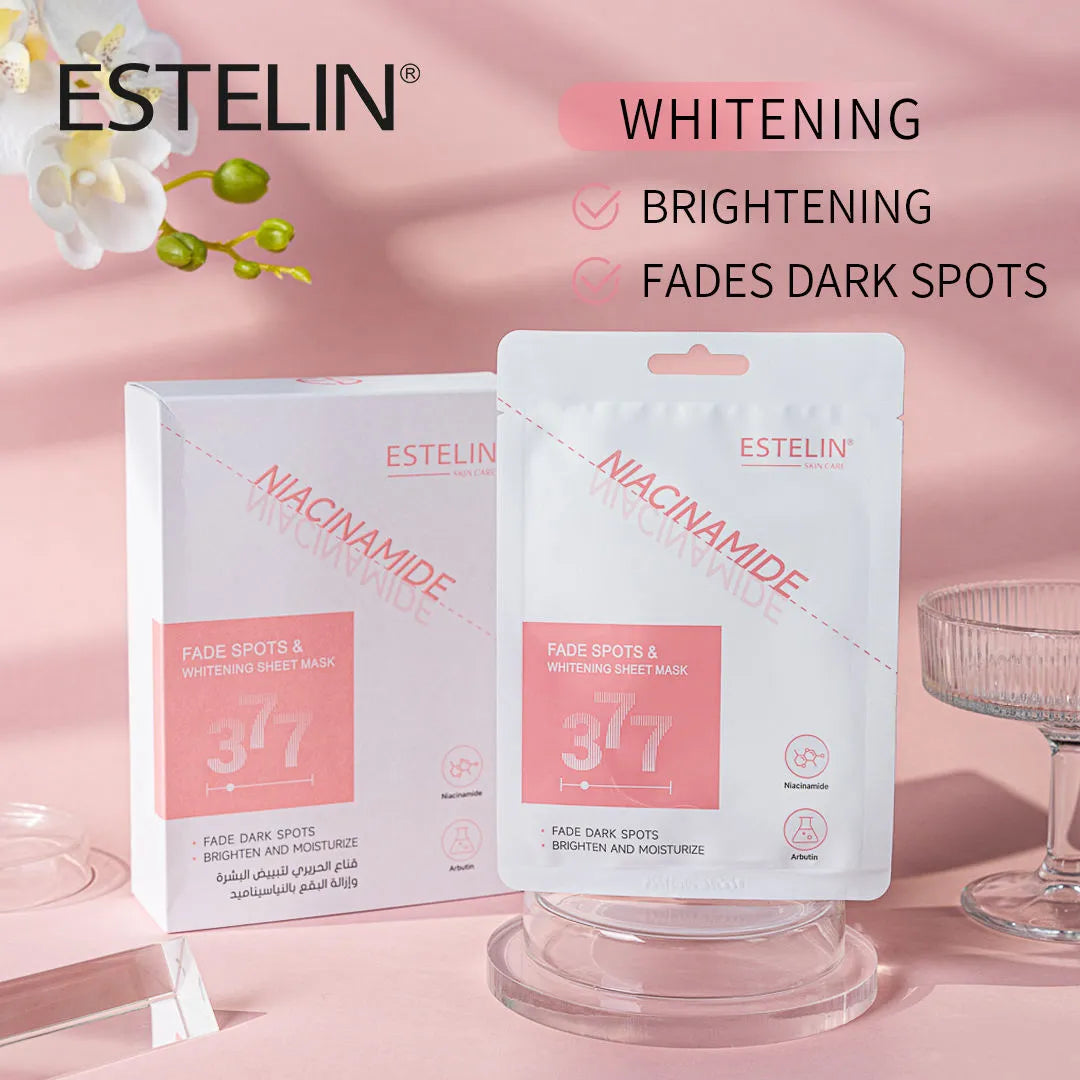Estelin Niacinamide Fade Spots & Whitening Sheet Mask - 25g - Buy Online in Pakistan at Cosmia.pk