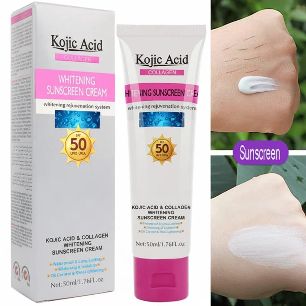 Kojic Acid Collagen Whitening Sunscreen Cream - 50ml - Buy Online in Pakistan at Cosmia.pk