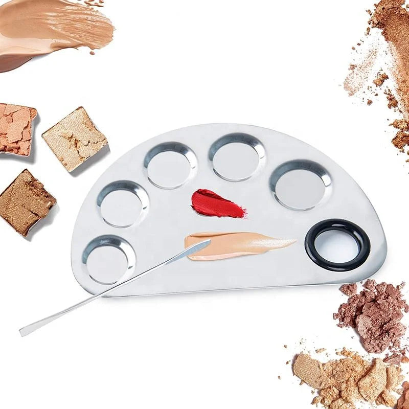 Pro Stainless Steel Cosmetic Makeup Palette with spatula - Buy Online in Pakistan at Cosmia.pk