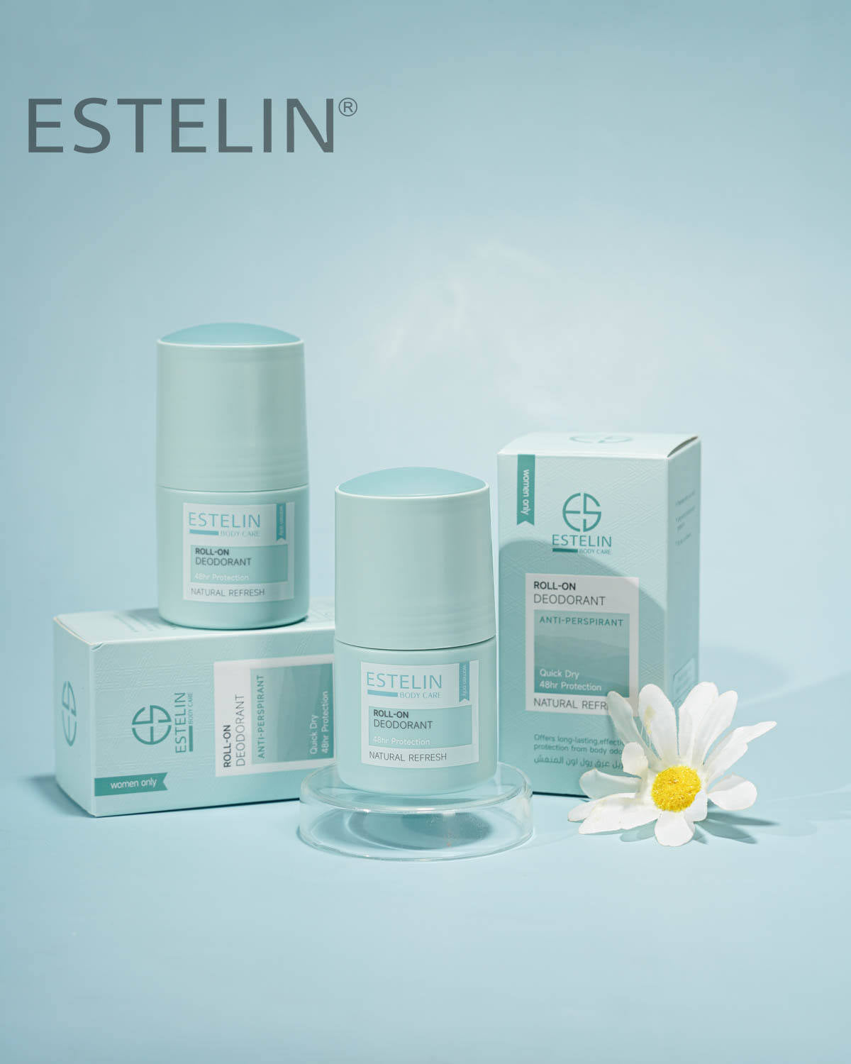 ESTELIN Anti Perspirant Roll on Deodorant – Natural Refresh – 48Hr  Protection - 50ml - Buy Online in Pakistan at Cosmia.pk