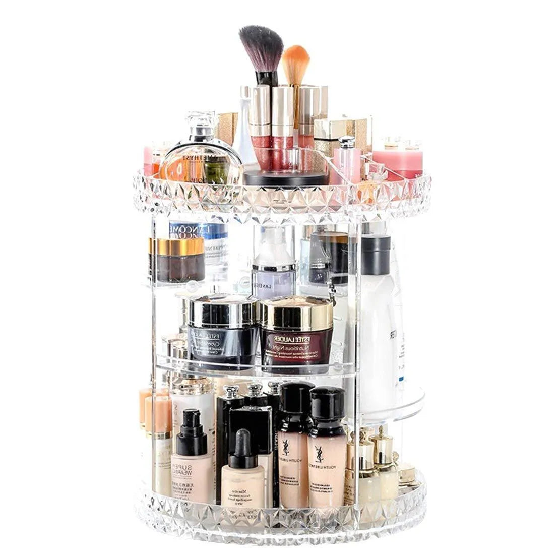 360° Rotating Acrylic Diamond Cosmetic Organizer - Buy Online in Pakistan at Cosmia.pk