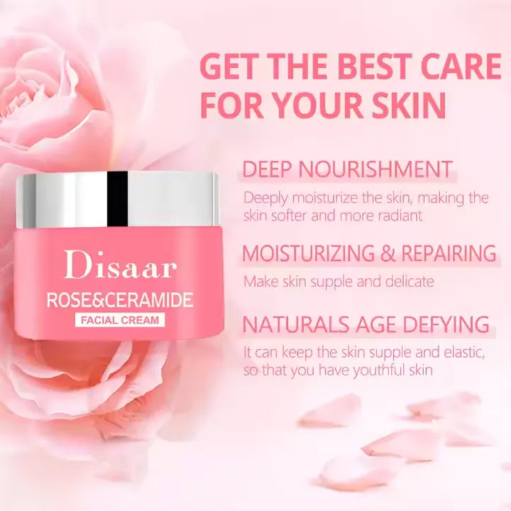 Disaar Rose Ceramide Repair and Brightening Facial Cream - 50g - Buy Online in Pakistan at Cosmia.pk