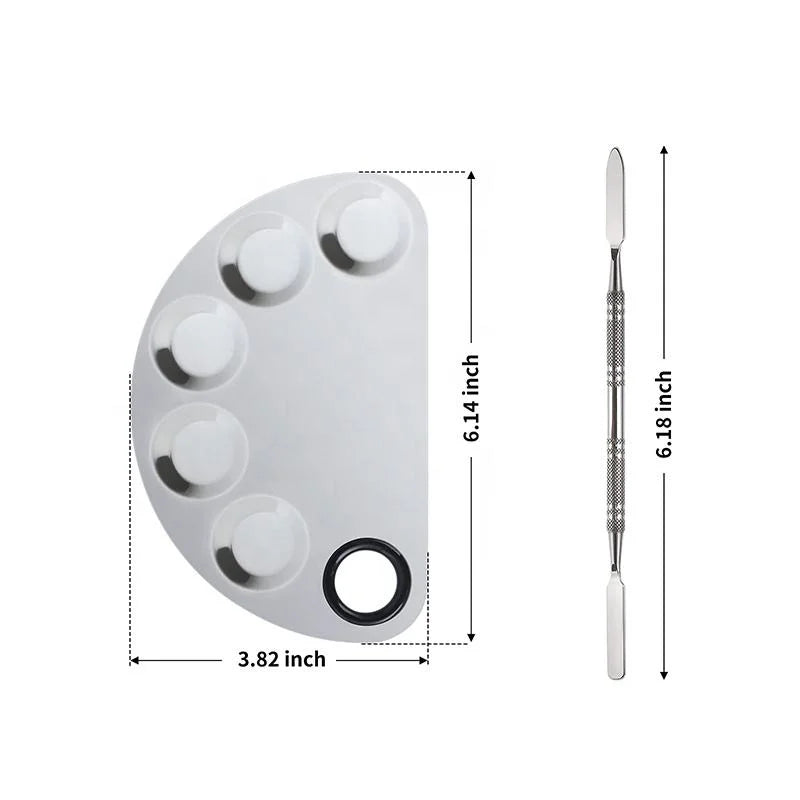 Pro Stainless Steel Cosmetic Makeup Palette with spatula - Buy Online in Pakistan at Cosmia.pk