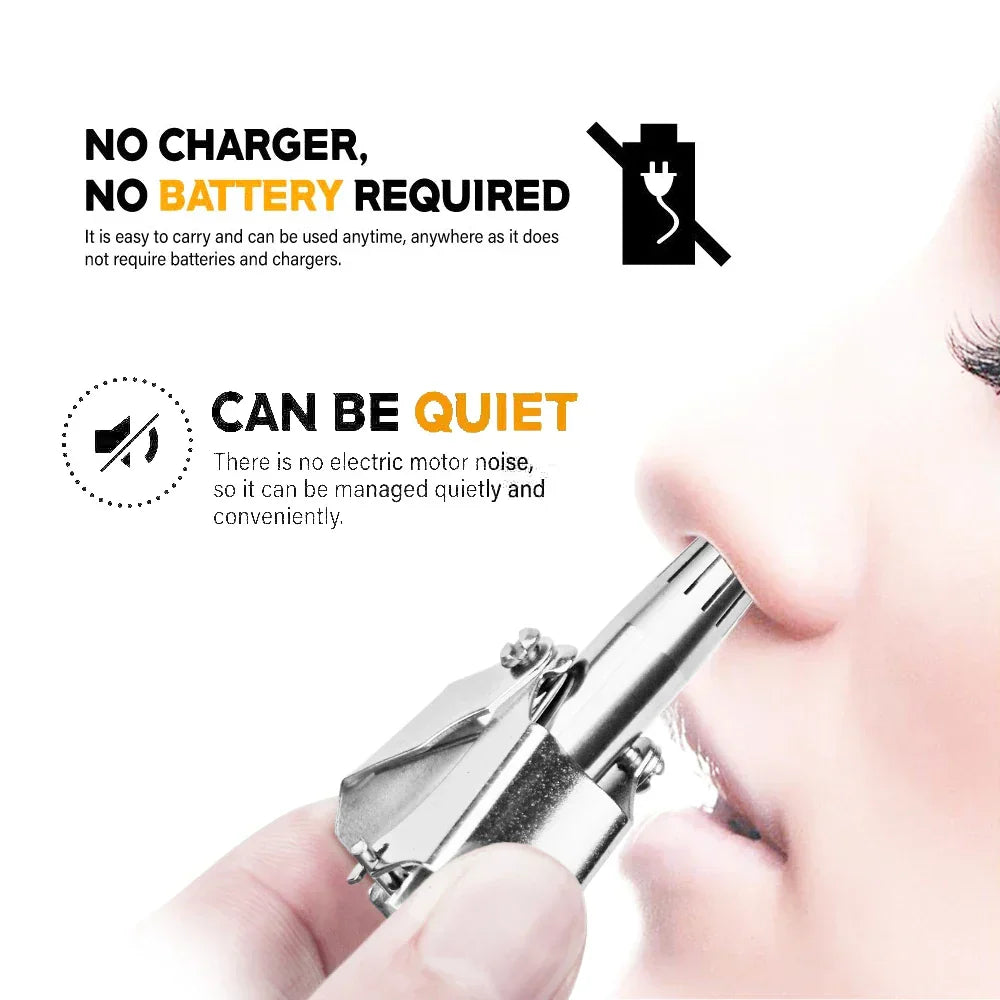 Mini Portable Stainless Steel Manual Nose Hair Trimmer - Buy Online in Pakistan at Cosmia.pk