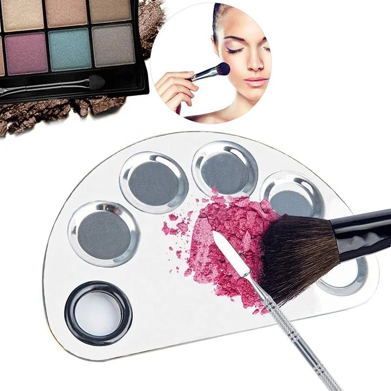 Pro Stainless Steel Cosmetic Makeup Palette with spatula - Buy Online in Pakistan at Cosmia.pk