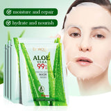BIOAQUA 99% Aloe Vera Hydrating Soothing Mask - Multi-Effect Facial Mask - 25g - Buy Online in Pakistan at Cosmia.pk
