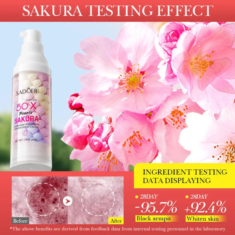 SADOER Sakura Pearls Private Parts Underarm Whitening Moisturize - 40g - Buy Online in Pakistan at Cosmia.pk