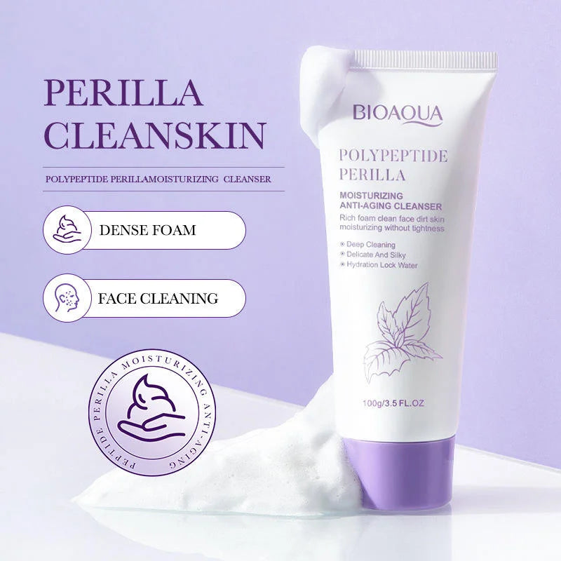 BIOAQUA Polypeptide Perilla Anti-Aging Facial Cleanser - 100g - Buy Online in Pakistan at Cosmia.pk