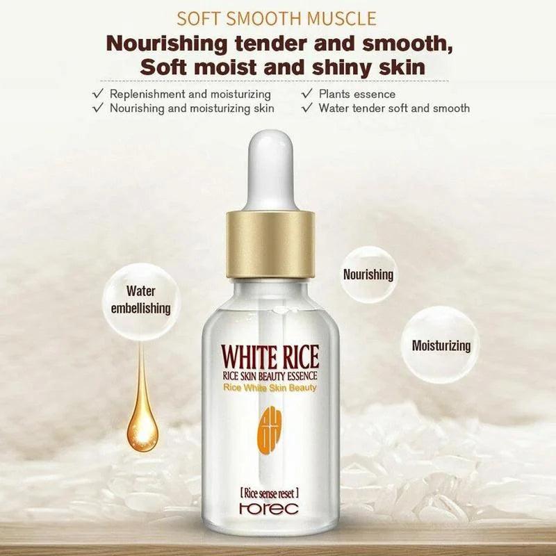 Rorec White Rice Serum Face with Free Sheet Mask - Buy Online in Pakistan at Cosmia.pk