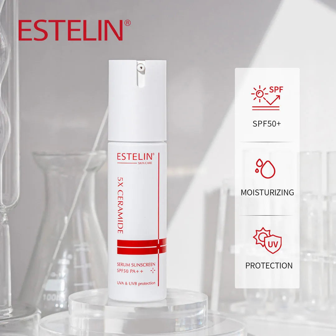 ESTELIN 5X Ceramide Ultra Hydrating Serum Sunscreen - 60g - Buy Online in Pakistan at Cosmia.pk