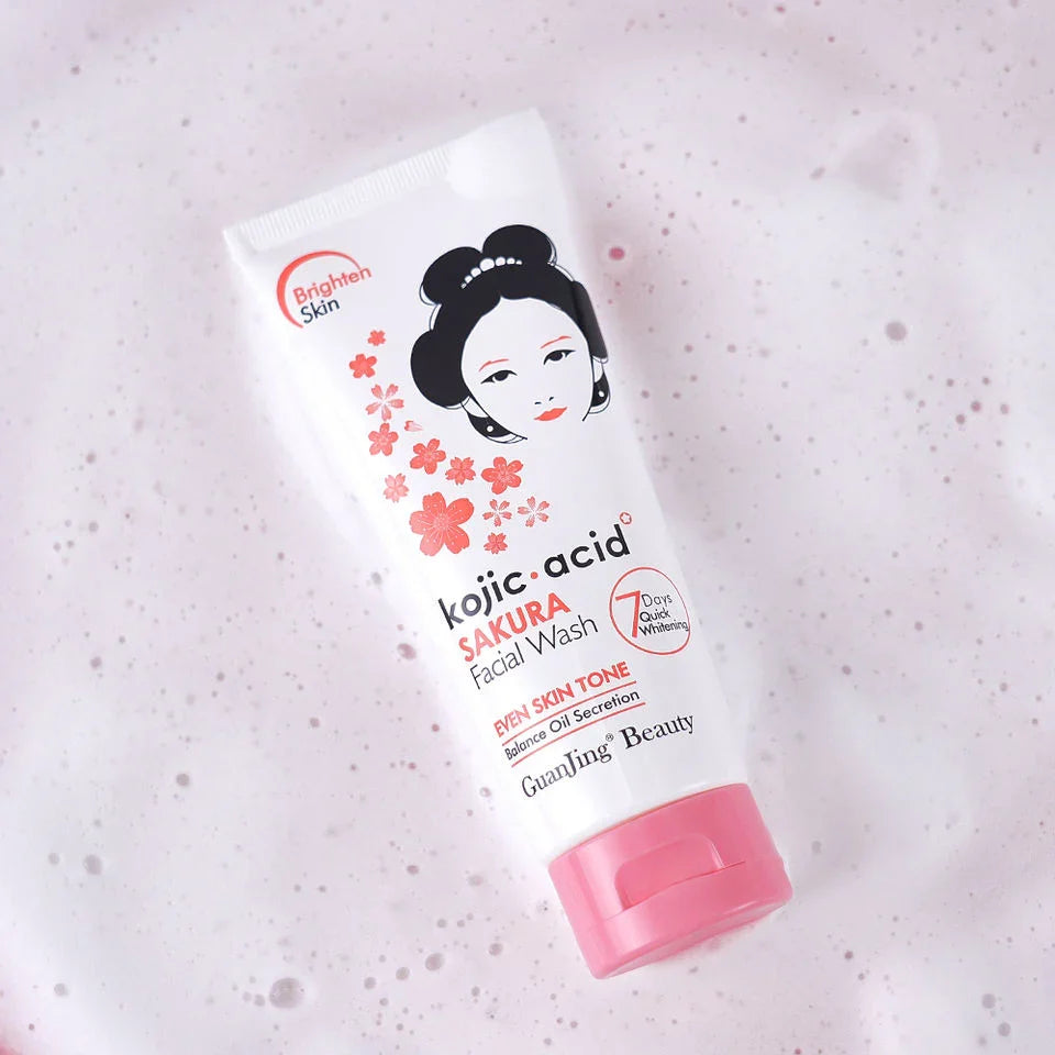 Guanjing Kojic Acid Sakura Facial Wash - 100g - Buy Online in Pakistan at Cosmia.pk