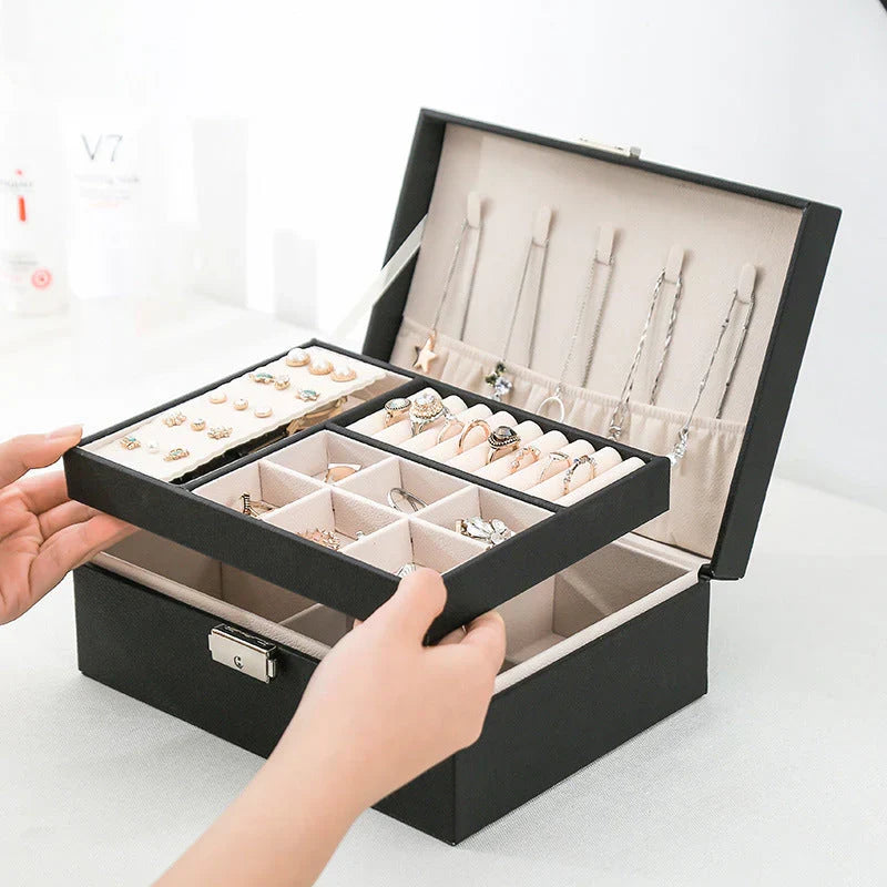 PU Leather Jewellery Box with Lock - Buy Online in Pakistan at Cosmia.pk