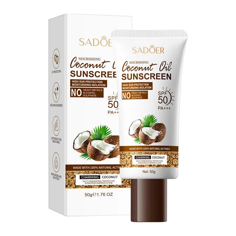 Sadoer Coconut Oil Sunscreen - 50g - Buy Online in Pakistan at Cosmia.pk