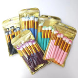 10Pcs Makeup Brush Set Soft Nylon Hair Vegan - Buy Online in Pakistan at Cosmia.pk