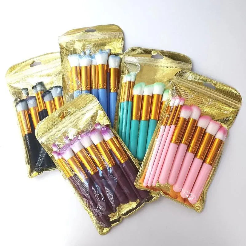 10Pcs Makeup Brush Set Soft Nylon Hair Vegan - Buy Online in Pakistan at Cosmia.pk
