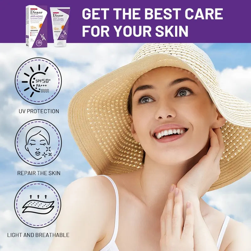 Disaar Anti-Aging Sunscreen Lotion SPF 50 UV Protection – 80g - Buy Online in Pakistan at Cosmia.pk