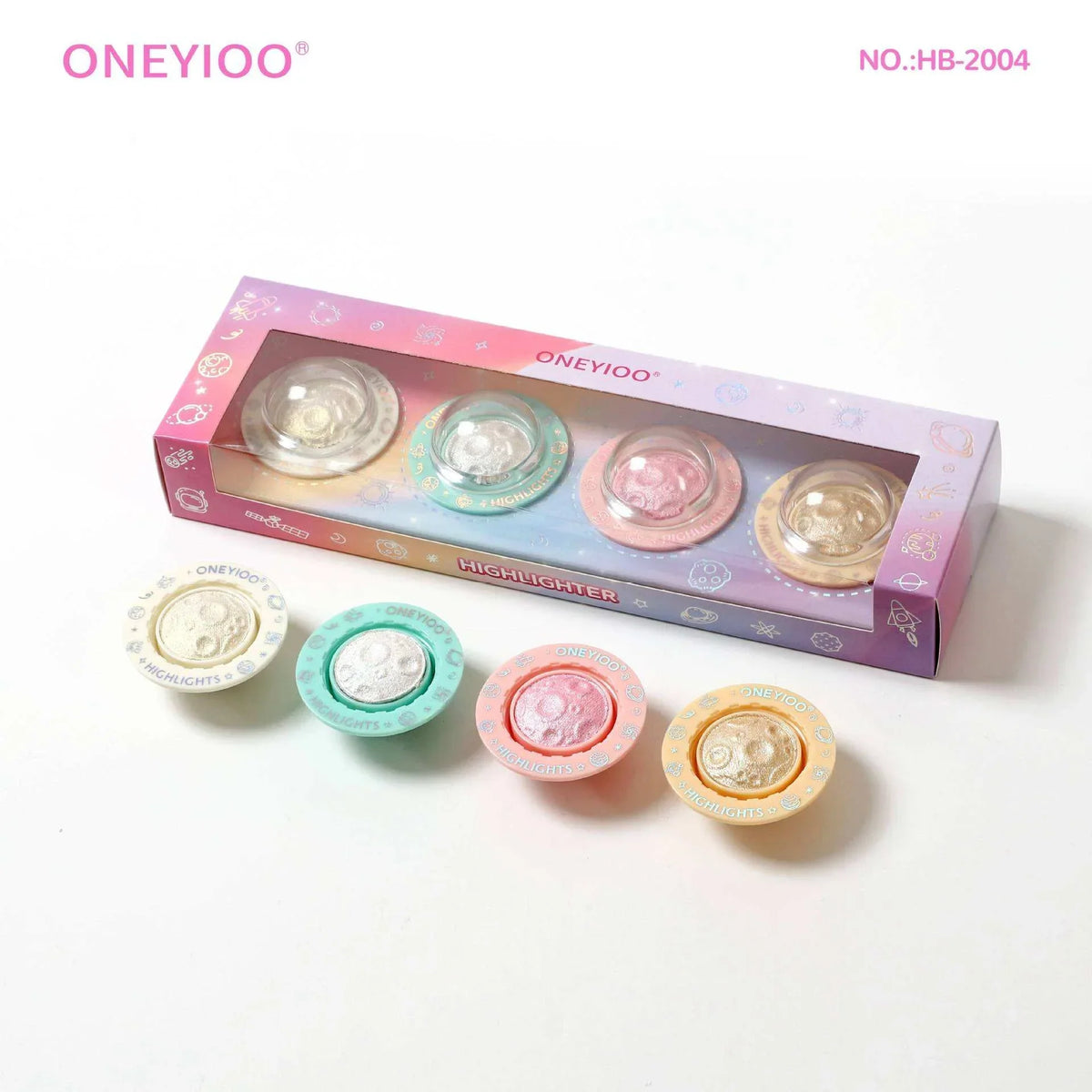 Oneyioo 4 color highlighter set - Buy Online in Pakistan at Cosmia.pk