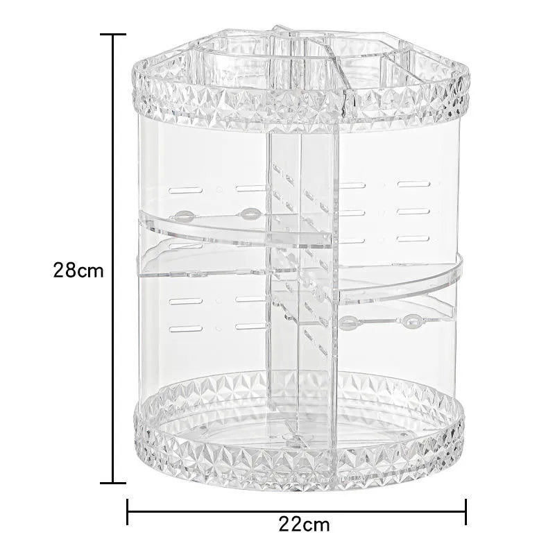 360° Rotating Acrylic Diamond Cosmetic Organizer - Buy Online in Pakistan at Cosmia.pk