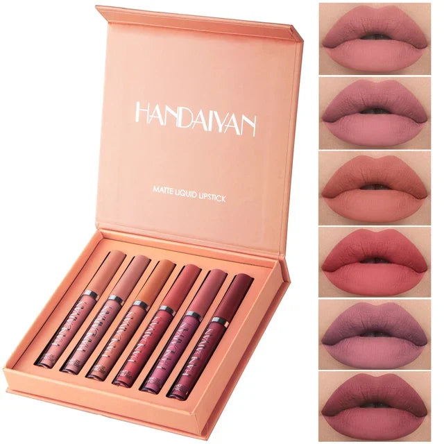 Handaiyan 6-Piece Matte Liquid Lipstick Multicolour - Buy Online in Pakistan at Cosmia.pk