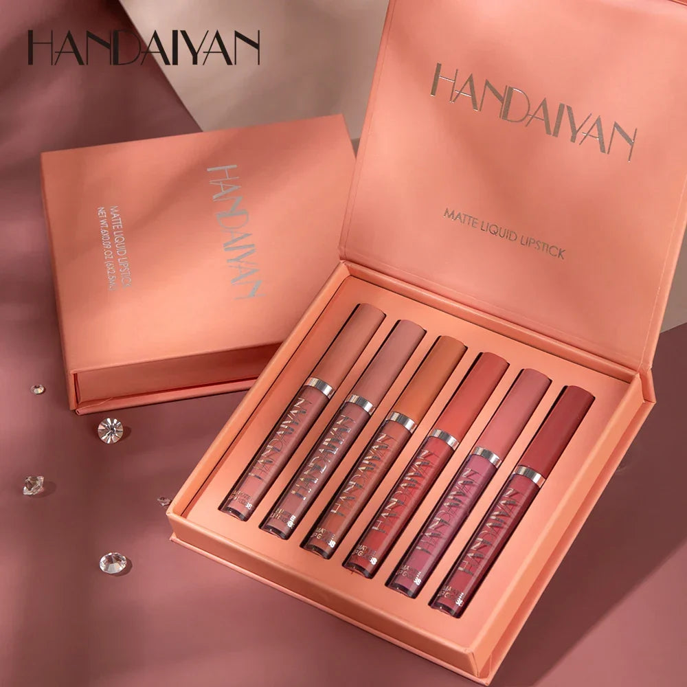 Handaiyan 6-Piece Matte Liquid Lipstick Multicolour - Buy Online in Pakistan at Cosmia.pk