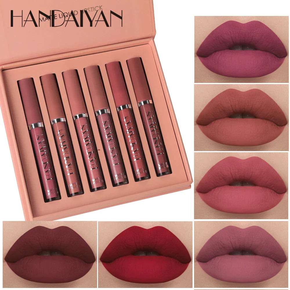 Handaiyan 6-Piece Matte Liquid Lipstick Multicolour - Buy Online in Pakistan at Cosmia.pk