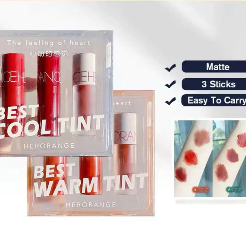 HERORANGE 3 pcs Tinted Lip Gloss - Buy Online in Pakistan at Cosmia.pk