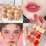 HERORANGE 3 Pcs Keychain Style Long Lasting Cute Bear Matte Lip Gloss - Buy Online in Pakistan at Cosmia.pk