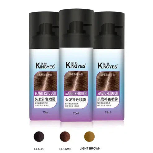 Kingyes Magic Retouch Instant Root Concealer Light Brown Spray 75ml - Buy Online in Pakistan at Cosmia.pk