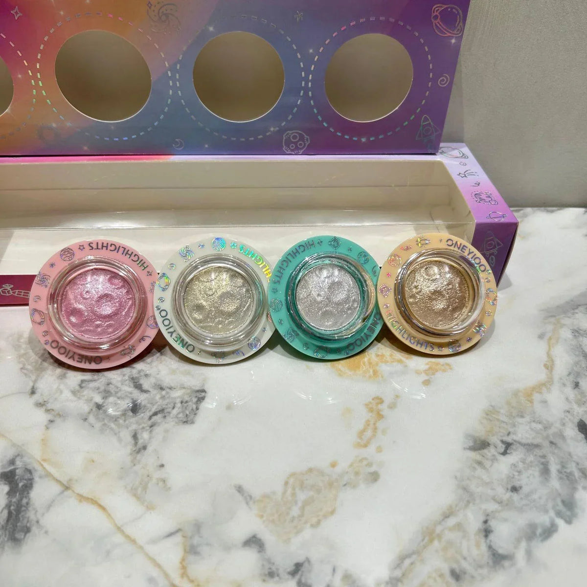 Oneyioo 4 color highlighter set - Buy Online in Pakistan at Cosmia.pk