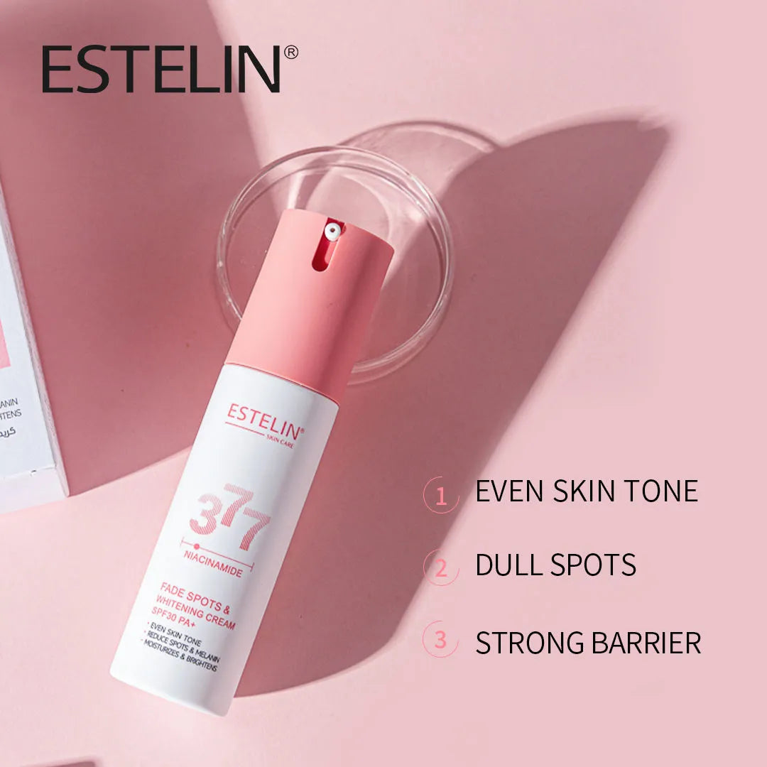 Estelin Niacinamide Fade Spots Whitening Cream Spf 30 PA+++ - 60g - Buy Online in Pakistan at Cosmia.pk