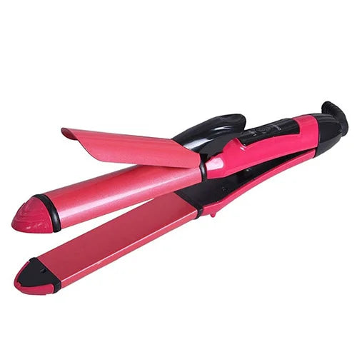 Kemei 2 in 1 Hair Straightener and Curling Iron Clipper Wand - Buy Online in Pakistan at Cosmia.pk