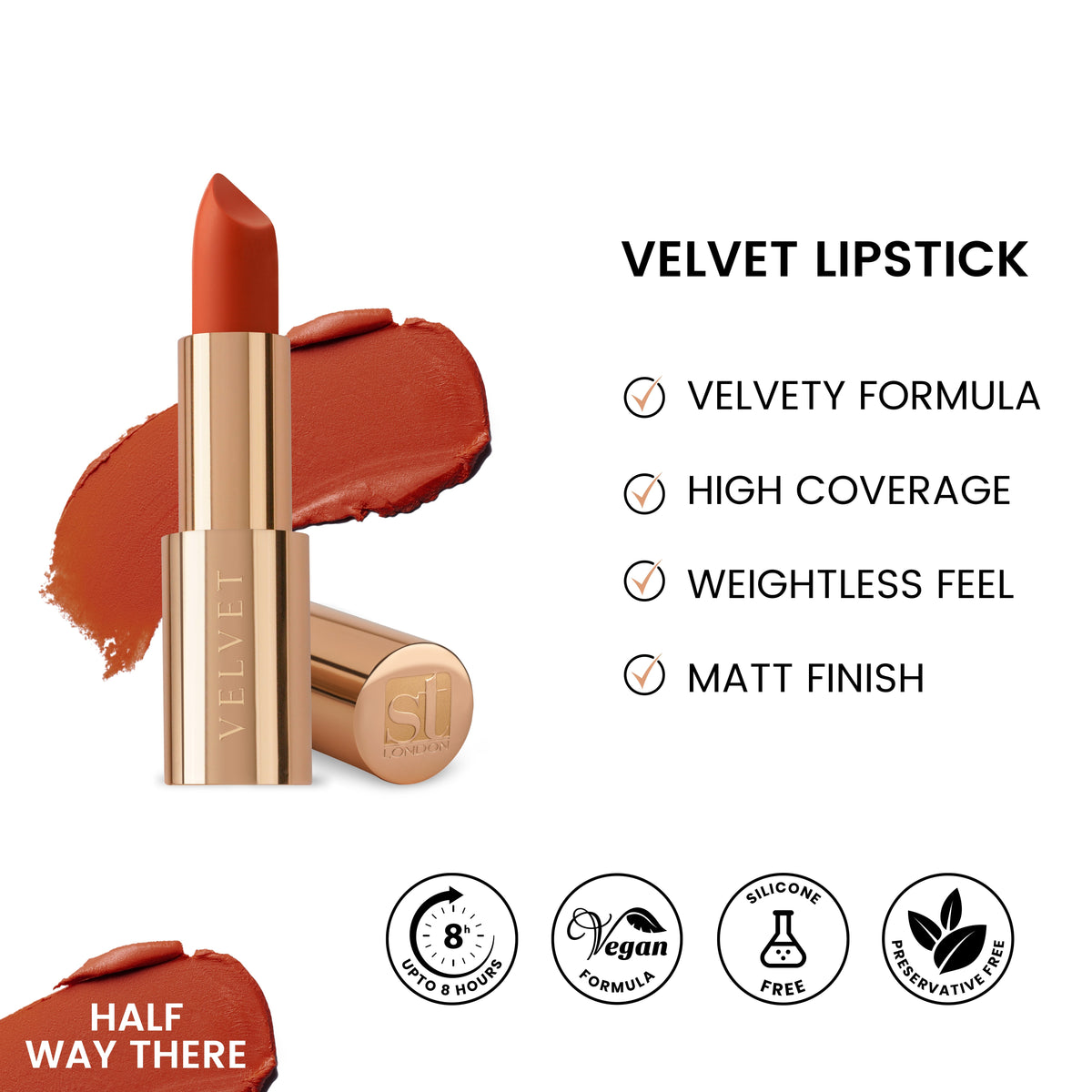 ST London - Velvet Ultra Matt Lipstick - Half way there - Buy Online in Pakistan at Cosmia.pk