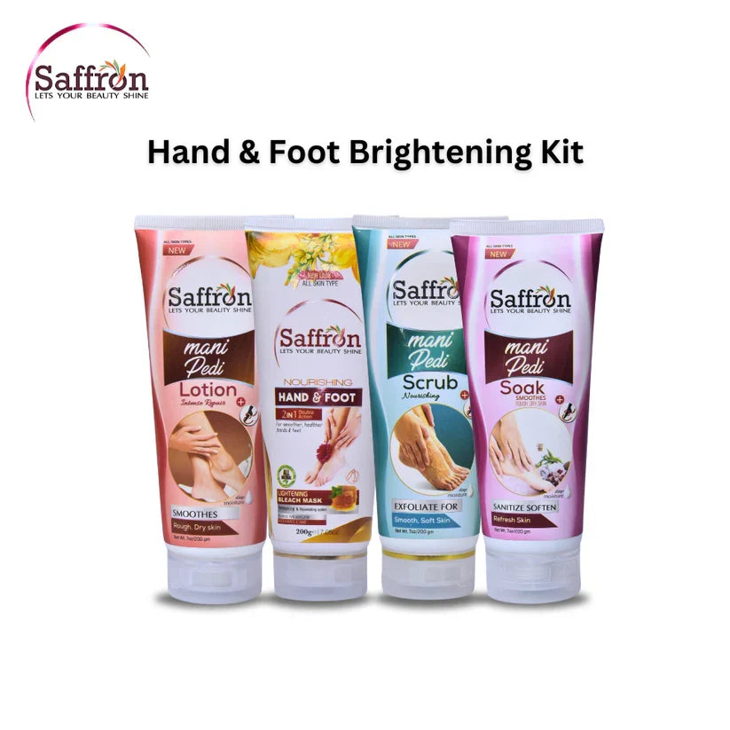 Saffron Hand & Foot Brightening Kit - 4-Step Mani Pedi Care - Buy Online in Pakistan at Cosmia.pk