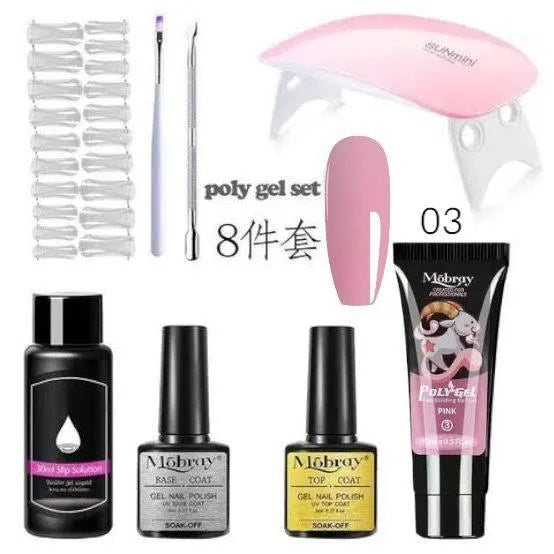 Poly Gel Nail Set - High Quality - With UV Led Nail Lamp , Nails - Buy Online in Pakistan at Cosmia.pk