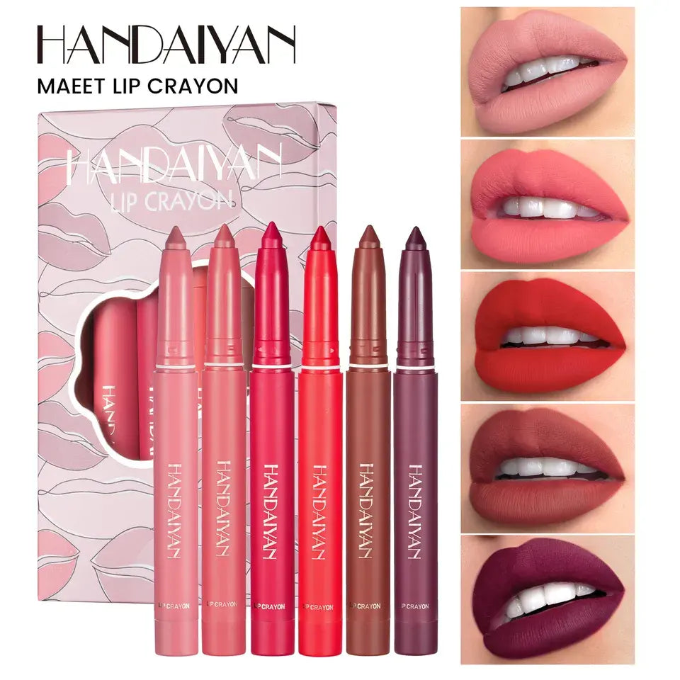 Handaiyan Crayon Lip Liner 6 Pcs - Buy Online in Pakistan at Cosmia.pk