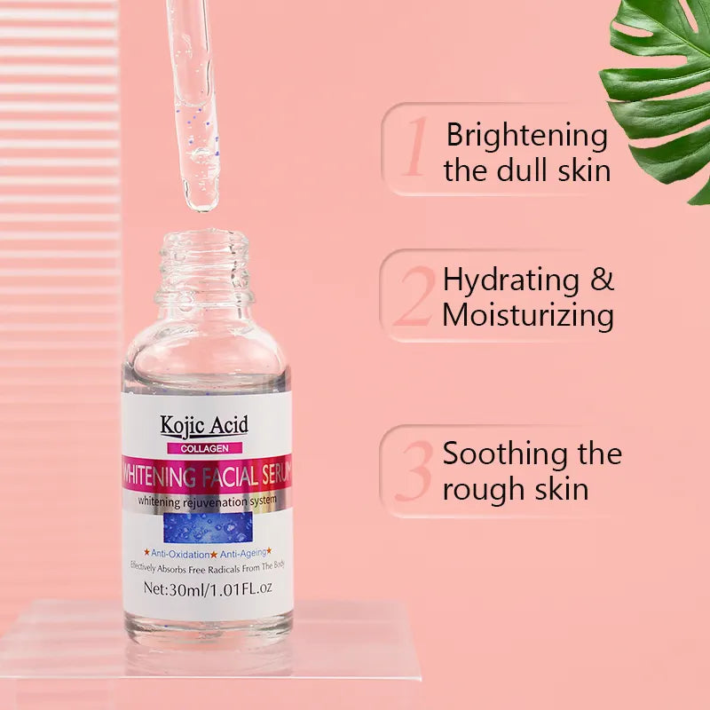 Guanjing Kojic Acid & Collagen Whitening Serum – Brighten, Hydrate & Restore Glow - 30ml - Buy Online in Pakistan at Cosmia.pk