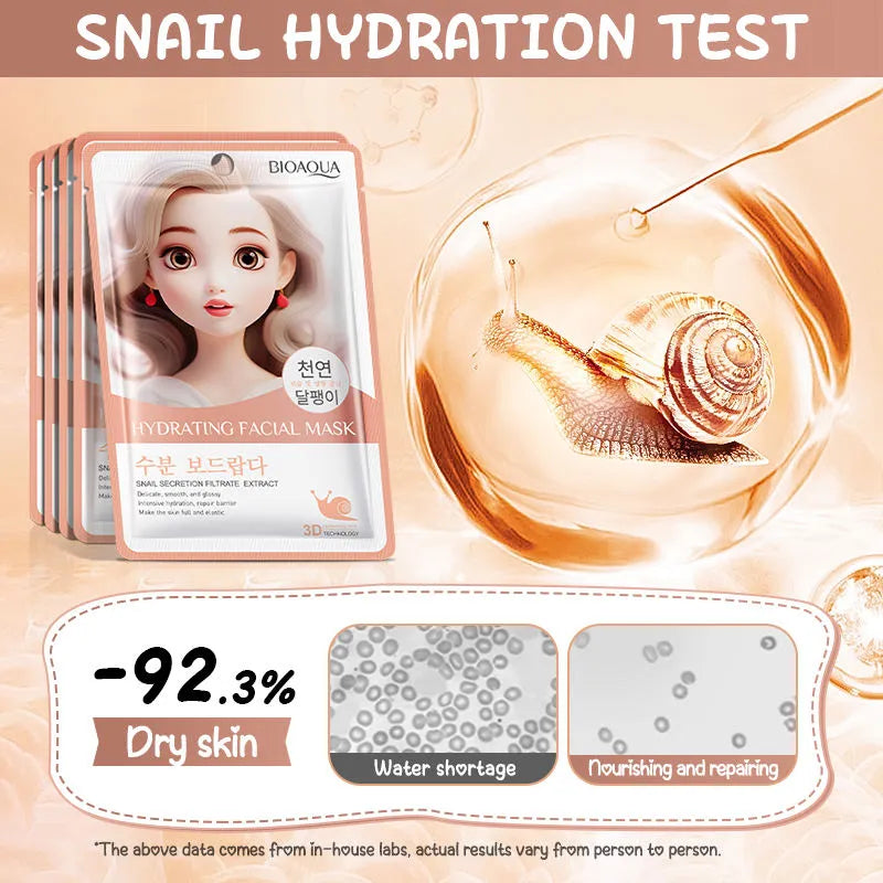 BIOAQUA Snail Pearl White Tea Hydrating Oil Control Facial Mask - Buy Online in Pakistan at Cosmia.pk