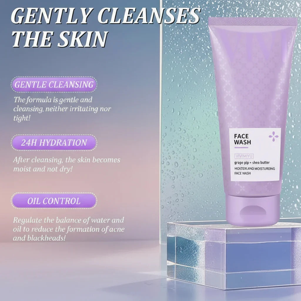 Vivimiyu Grape Seed + Shea Butter Facial Cleanser - 180g - Buy Online in Pakistan at Cosmia.pk